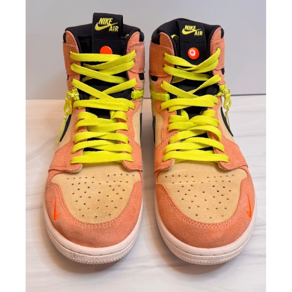 Nike Air Jordan 1 High Switch Black/Light Peach/Peach/Volt – Men's Size 8.5/W 10 - Picture 7 of 11